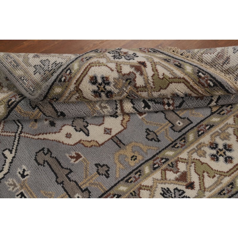 Gray Oushak Oriental Accent Rug Handmade Wool Carpet - 4'2"x 5'11"