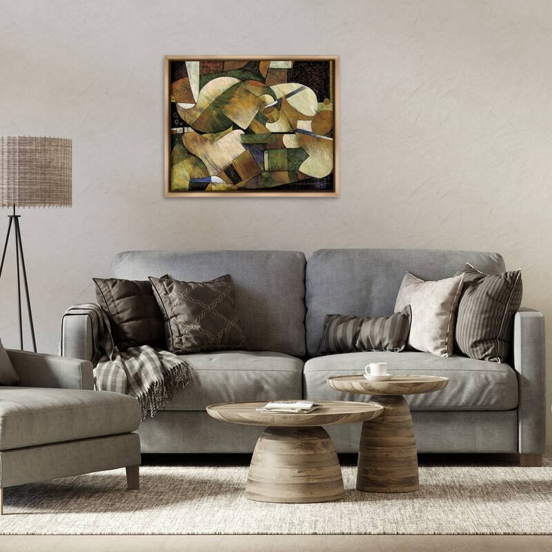 Stupell Expressive Geometric Abstraction Framed Floater Canvas Wall Art Design By Jonathan Parsons