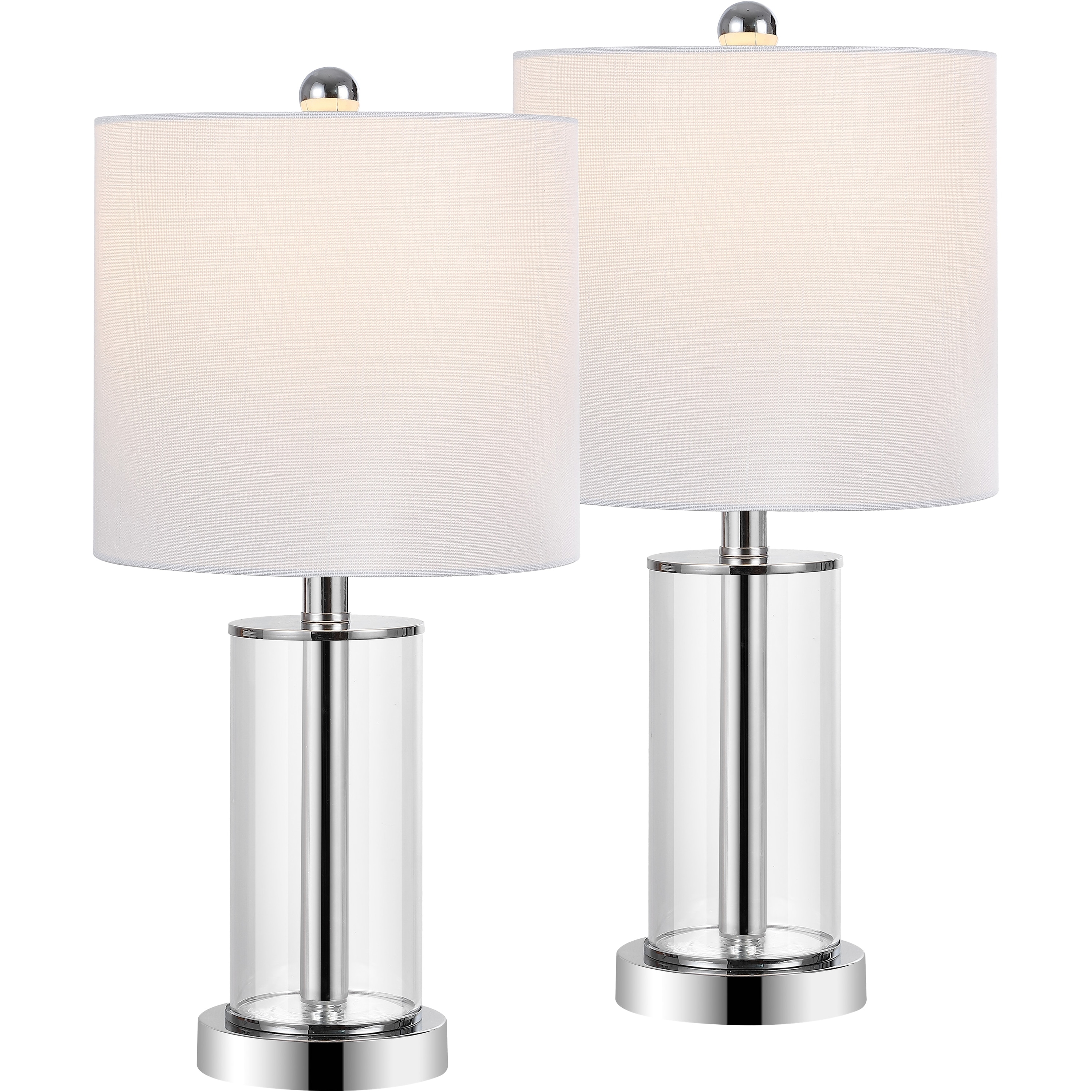 By JONATHAN , Amner 20.5" Contemporary Fillable Glass LED Table Lamp, (Set of 2)