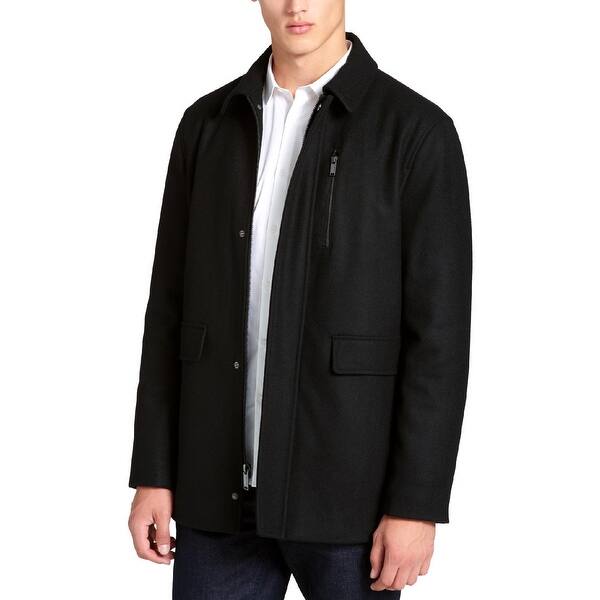Shop Calvin Klein Mens Wool Coat Winter Mid Length 3xl Free