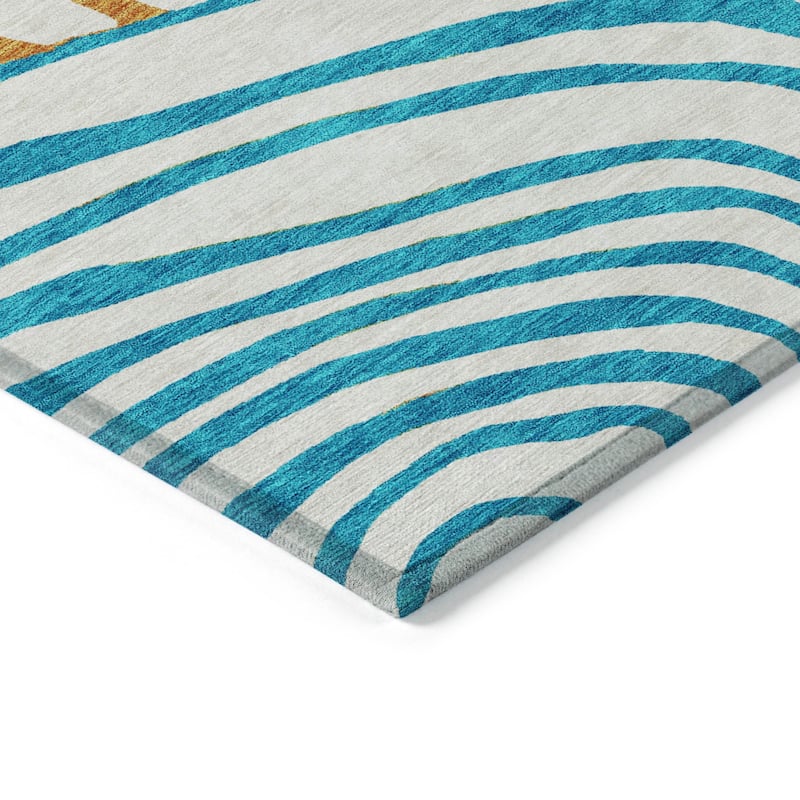 Machine Washable Indoor/ Outdoor Chantille Contemporary Dimensions Rug