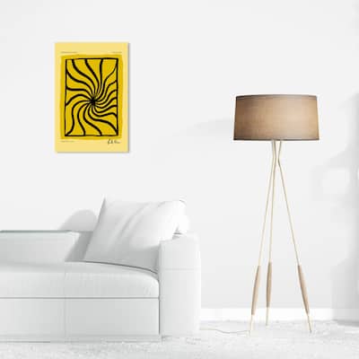 Wynwood Studio Canvas Abstract I Love Positive Yellow Yellow and Modern & Contemporary Wall Art Canvas Print