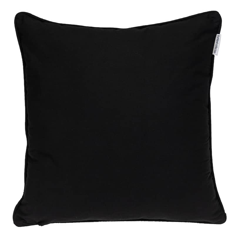 Interlocking Square Throw Pillow - 20" - Black and White