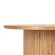 preview thumbnail 4 of 6, Round Coffee Table Ribbed Pedestal Coffee Table