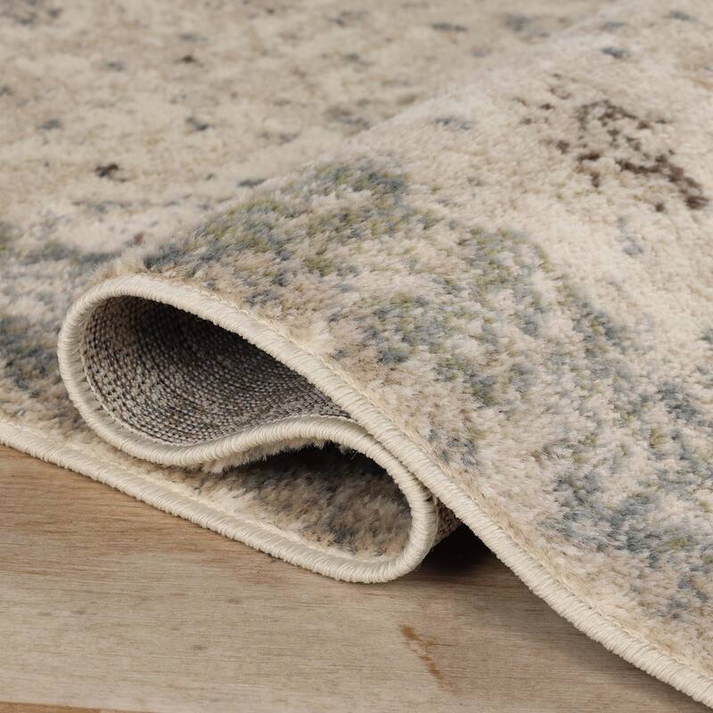 Superior Vintage Oriental Floral Polypropylene Indoor Area Rug