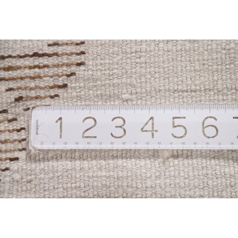 Geometric Anatolian Runner Rug Handmade Turkish Wool Carpet - 3'0"x 11'9"