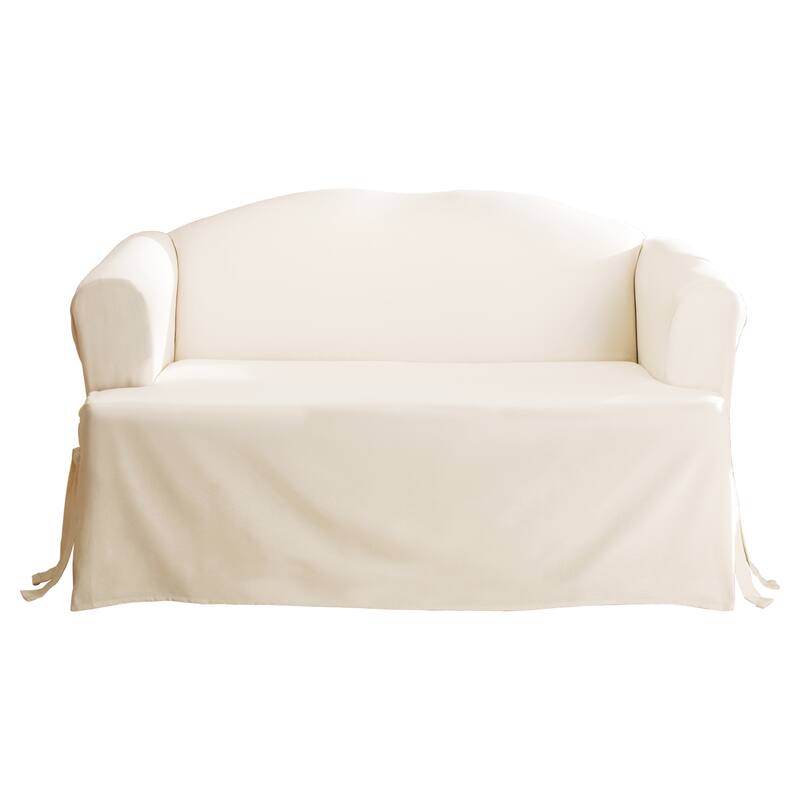SureFit Duck 1 Piece T Cushion Loveseat Slipcover