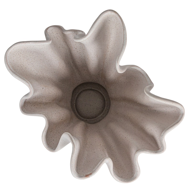 Stoneware Ruffled Vase