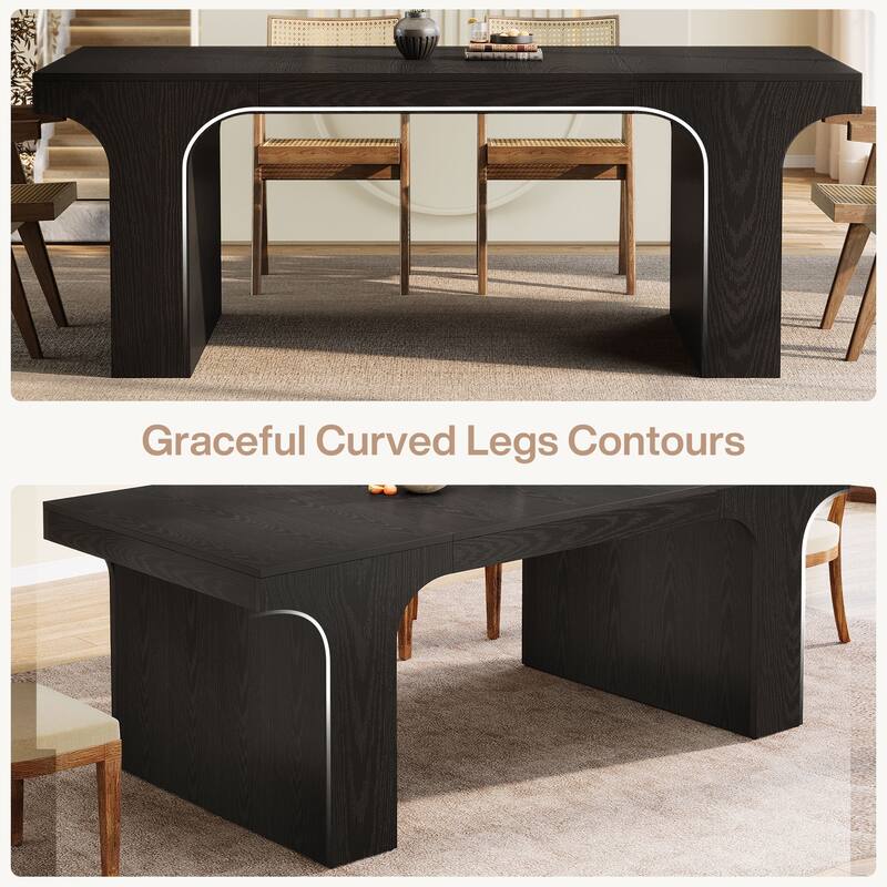 Farmhouse Rectangular Dining Table for 6-8 People