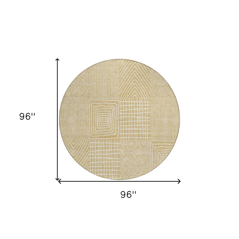 HomeRoots Geometric Transitional Rectangle Outdoor Rug