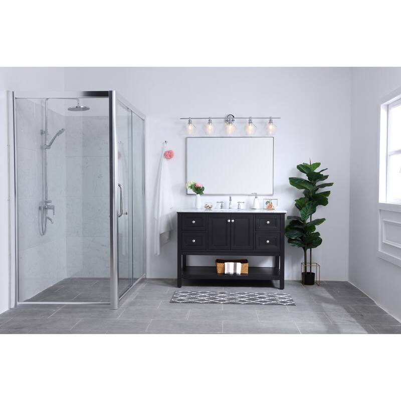 Elegant Lighting Gene 5 Light 47" Wide Bathroom Vanity Light with
