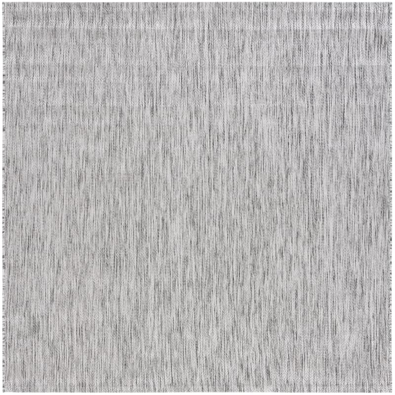 SAFAVIEH Courtyard Janyce Indoor/ Outdoor Waterproof Patio Backyard Rug - 6'7" x 6'7" Square - Light Grey/Dark Grey
