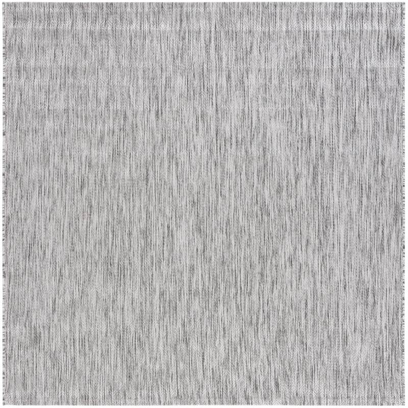 SAFAVIEH Courtyard Lumturie Indoor/Outdoor Waterproof Patio Rug - 6'7" Square - Light Grey/Dark Grey