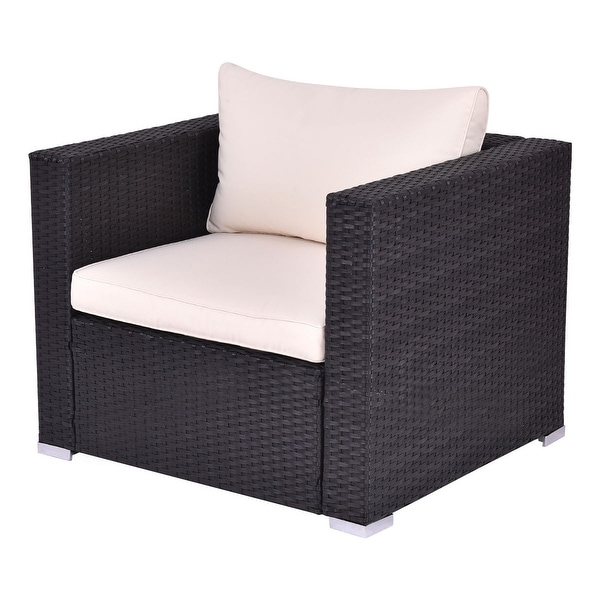 Shop Costway Black Outdoor Patio Rattan Furniture Set Infinitely