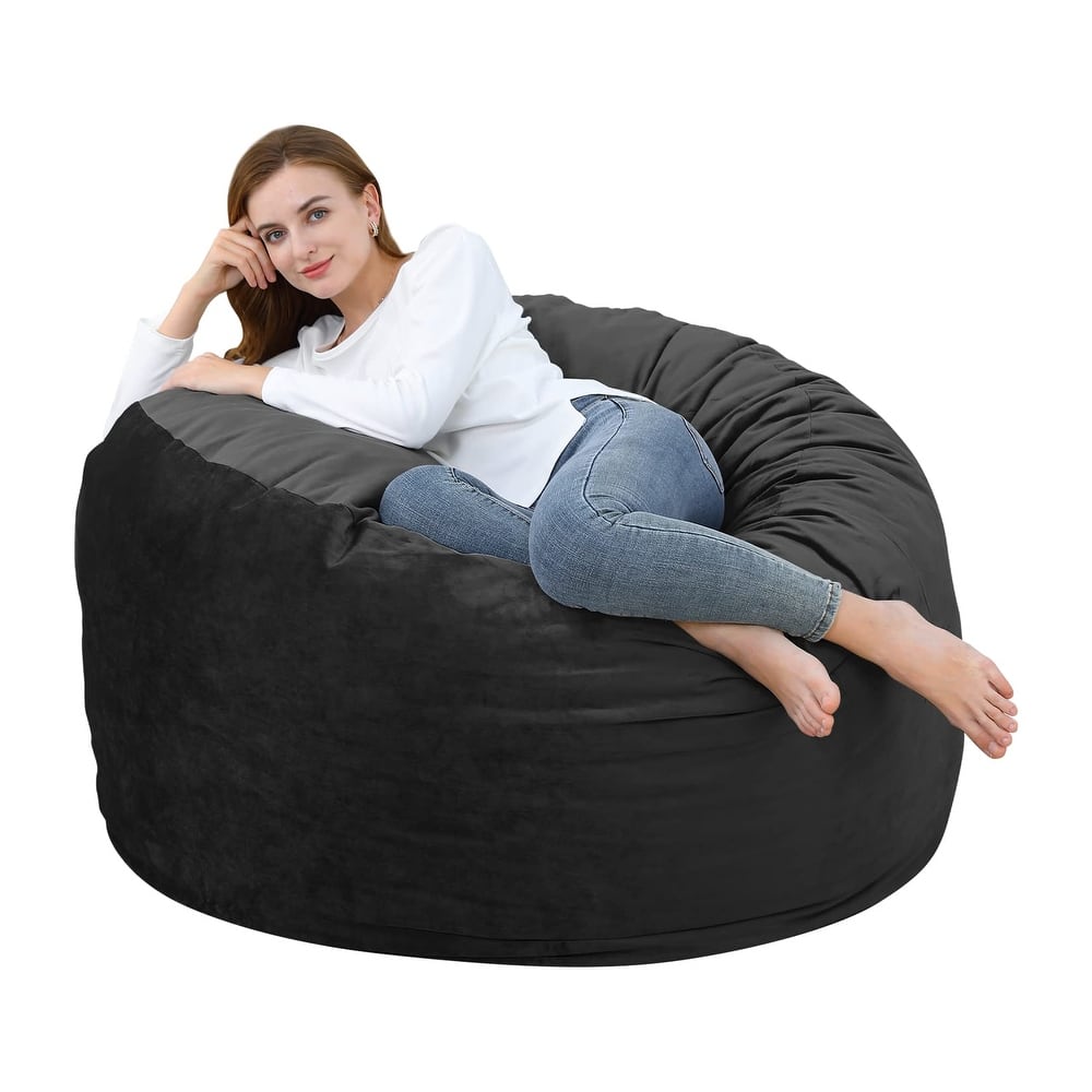 Oversized 48" Bean Bag Chair with Memory Foam