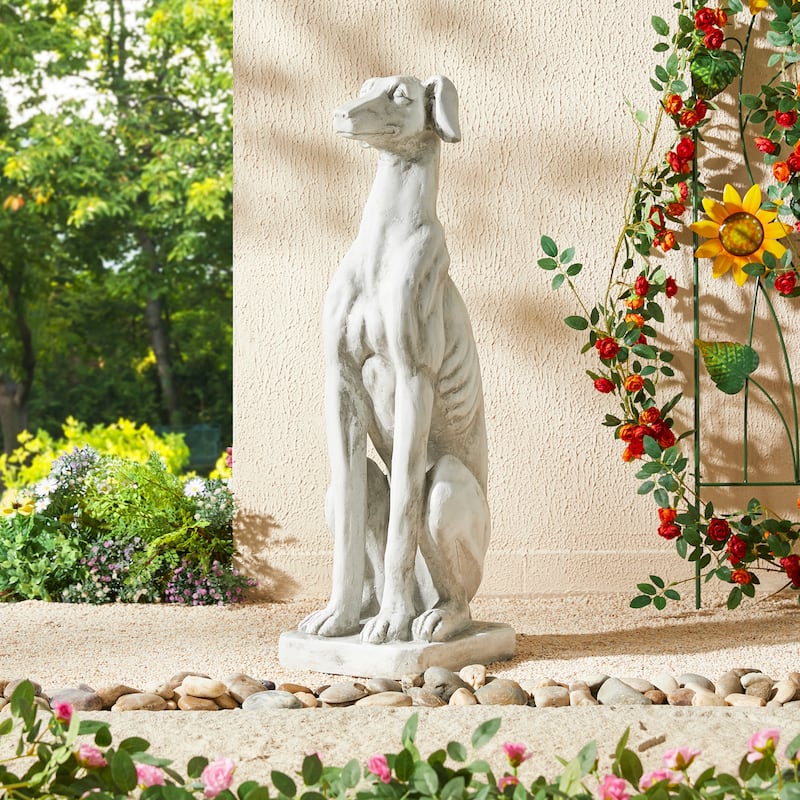Glitzhome 32''H MGO Sitting Dog Garden Statue