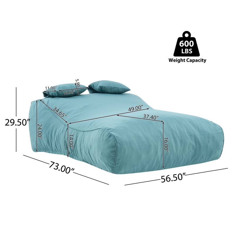 Christopher Knight Home - Lemoore Casual Outdoor Upholstered Bean Bag Daybed