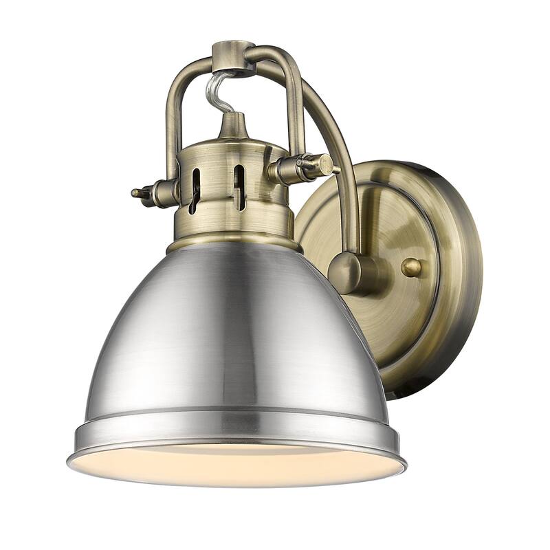 Duncan 1-light Bath Vanity - Aged Brass with Pewter