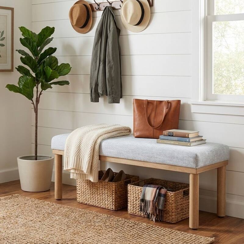 HomePop Oslo Upholstered Bench