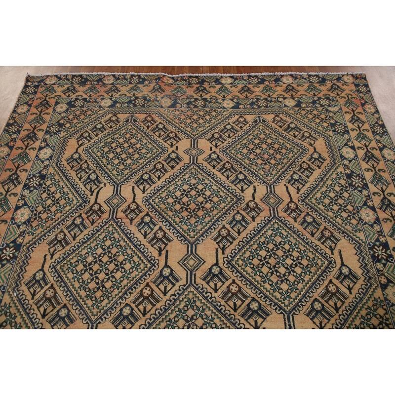 Bakhtiari Persian Vintage Area Rug Handmade Living Room Wool Carpet - 6'8"x 9'6"