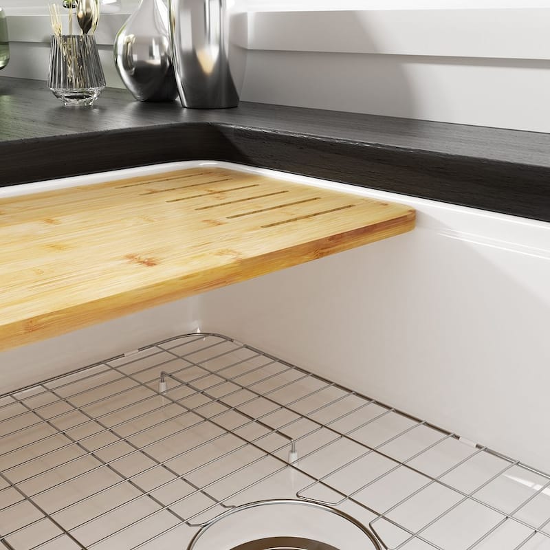Eridanus Fireclay Workstation Farmhouse Kitchen Sink