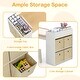 preview thumbnail 7 of 15, Kids Art Table and 2 Chairs Set with 4 Fabric Storage Bins and 4 Compartments - 39.5" x 20" x 23" (L x W x H)