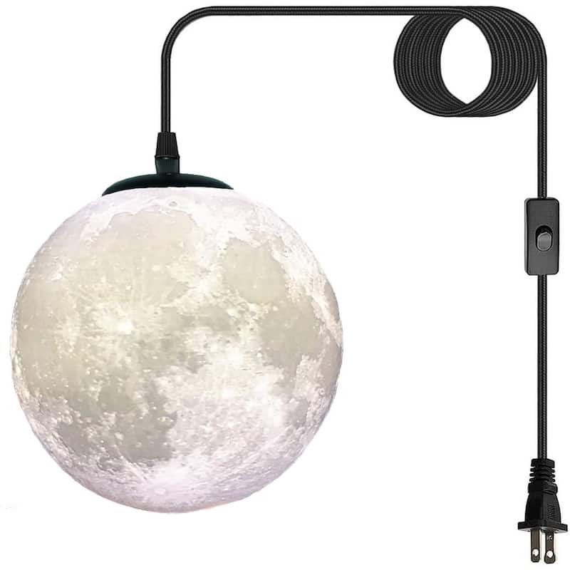 Plug in pendant light white hallway light plastic hanging light