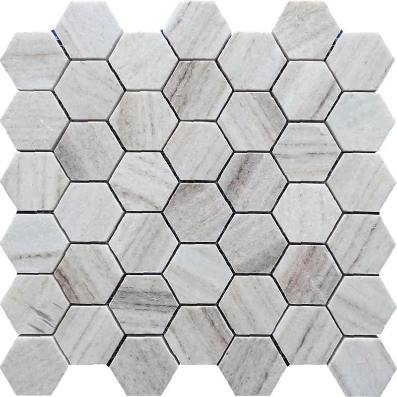 Apollo tile 12 x 12 Mirage Polished Soft White with Beige Crystal Sand Polished Marble Tile (4.83 sq ft/case) - 5 Pack