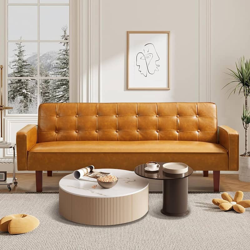 Modern 82.7" Deep Seat Couch, Corduroy Sofa Couches, Removable & Washable Covers for Living Room or Apartment - Brown