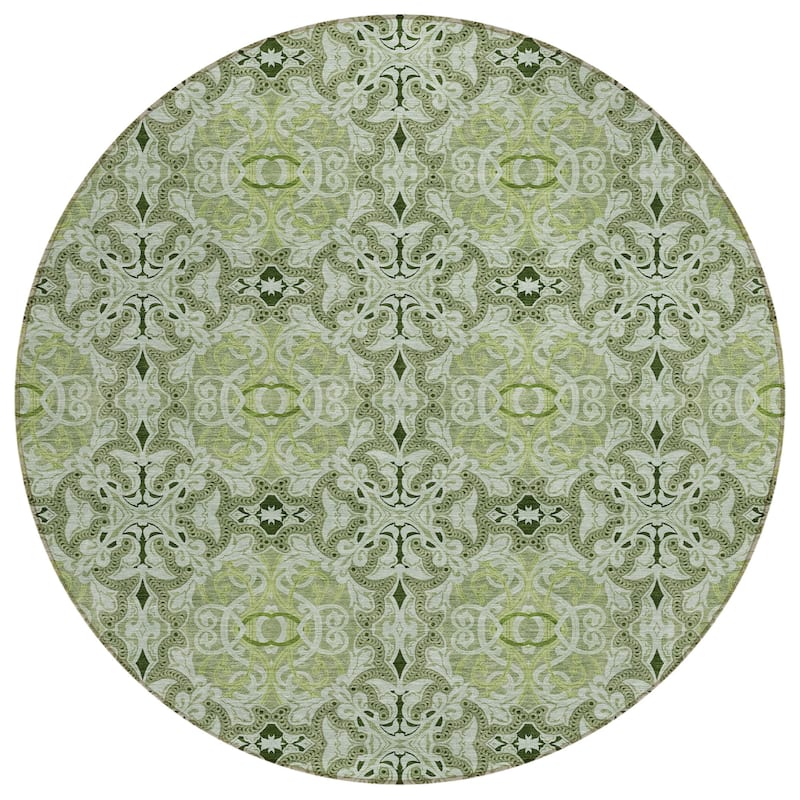 Machine Washable Indoor/ Outdoor Chantille Traditional Medallions Rug