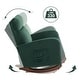 preview thumbnail 20 of 23, AVAWING Mid Century Nursery Rocking Chair Upholstered Velvet High Back Armchair Set of 2