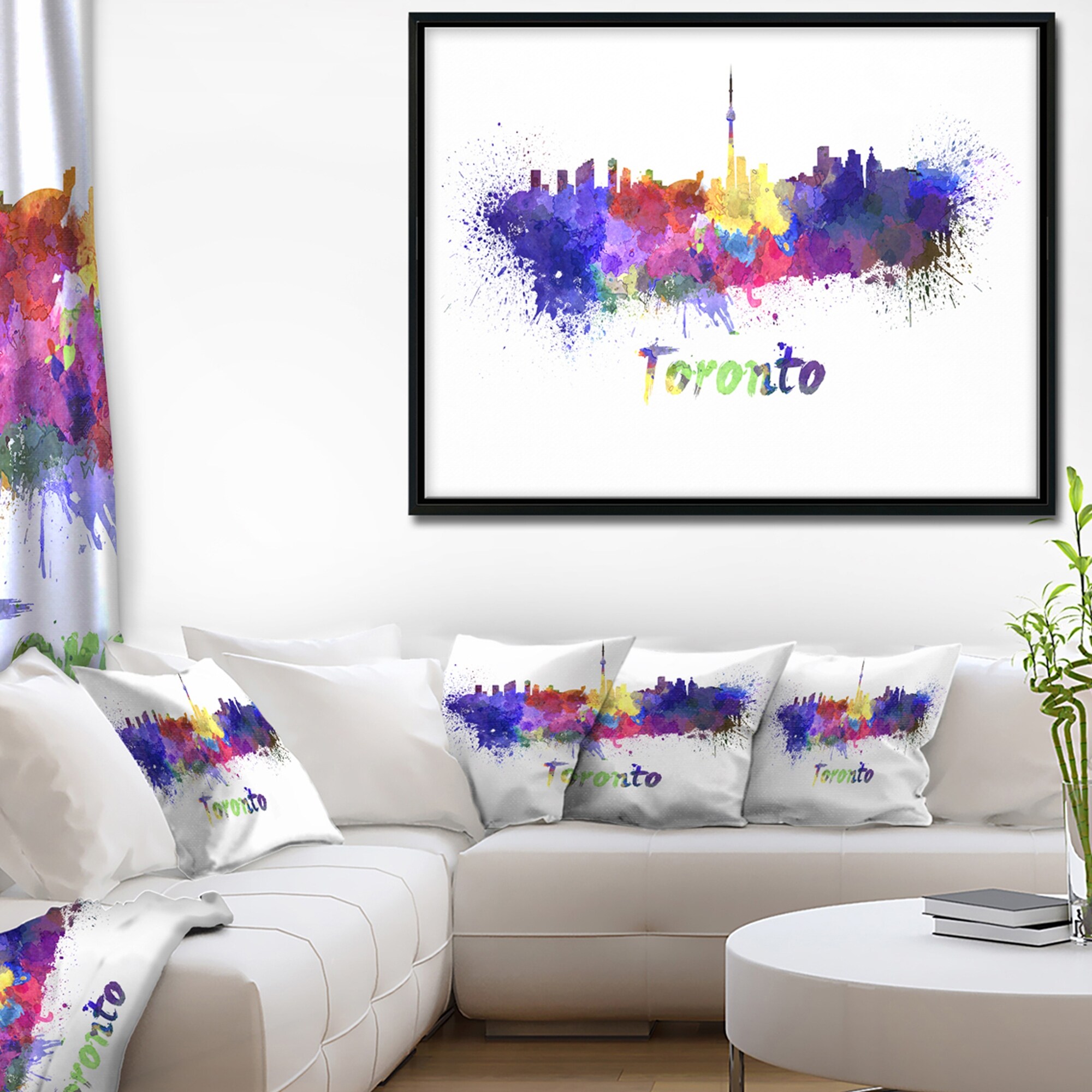 Designart Toronto Skyline Cityscape Framed Canvas Art Print Overstock 18951771 Find over 100+ of the best free toronto cityscape images. overstock com