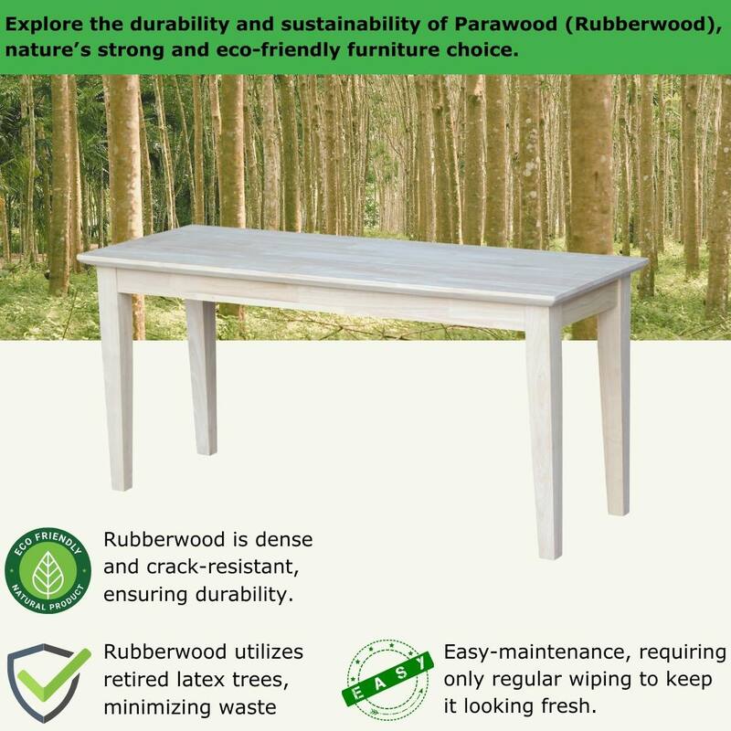 Shaker Style Bench - 39" x 14" - 39" x 14"