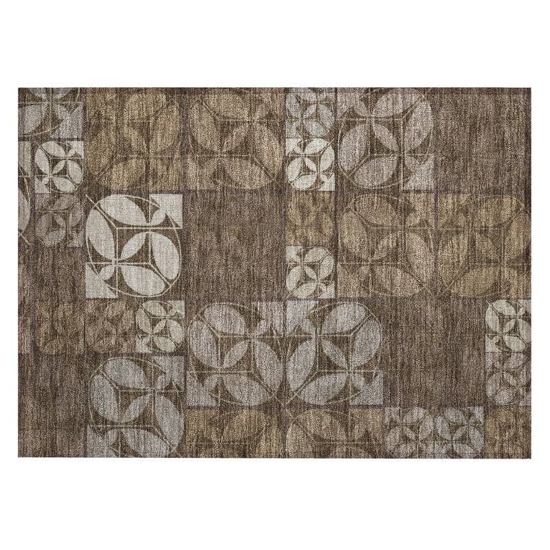 Machine Washable Indoor/ Outdoor Patch Lupton Chantille Rug