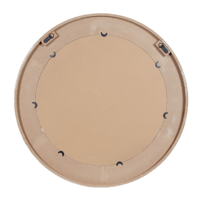 Wooden Handmade Wall Mirror with Distressing - White - Roche River Decor - 3"W x 34"L x 34"H