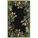 preview thumbnail 12 of 28, SAFAVIEH Handmade Chelsea Danika French Country Wool Rug 3'9" x 5'9" - Black/Green - Rectangle