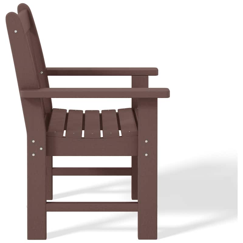 Polytrends Laguna Outdoor Patio Garden Arm Chair Set with Side Table