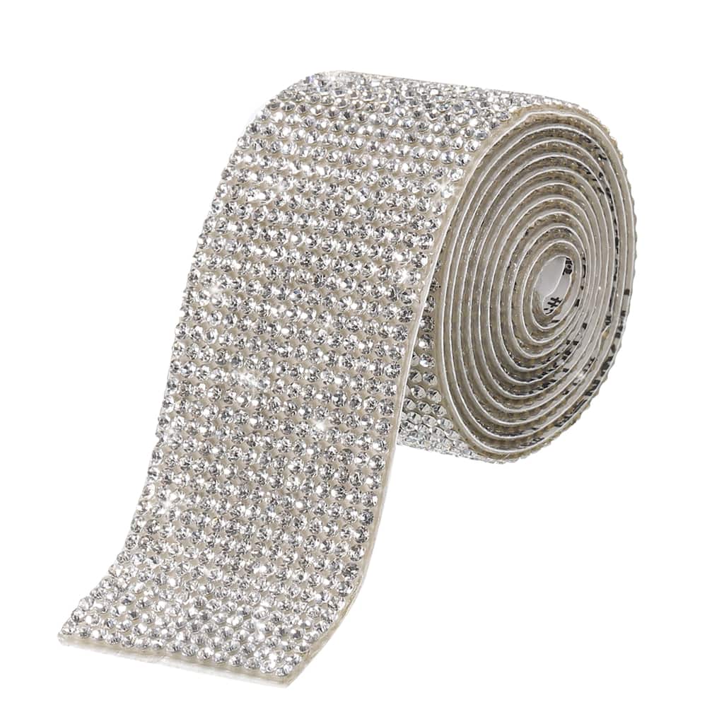 1 Yard 32mm Self Adhesive Crystal Ribbon - 1 Yard x 1.26 Inch