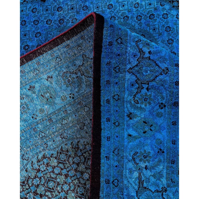 Contemporary Overdyed Wool Hand Knotted Area Rug - 6' 2" x 8' 10"