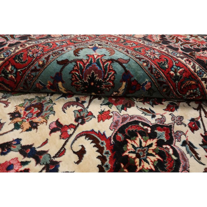 8'7''x12'4'' Hand Knotted Wool Ivory Bidjar 350 KPSI Plush Pile Rug - 8' 7'' x 12' 4''