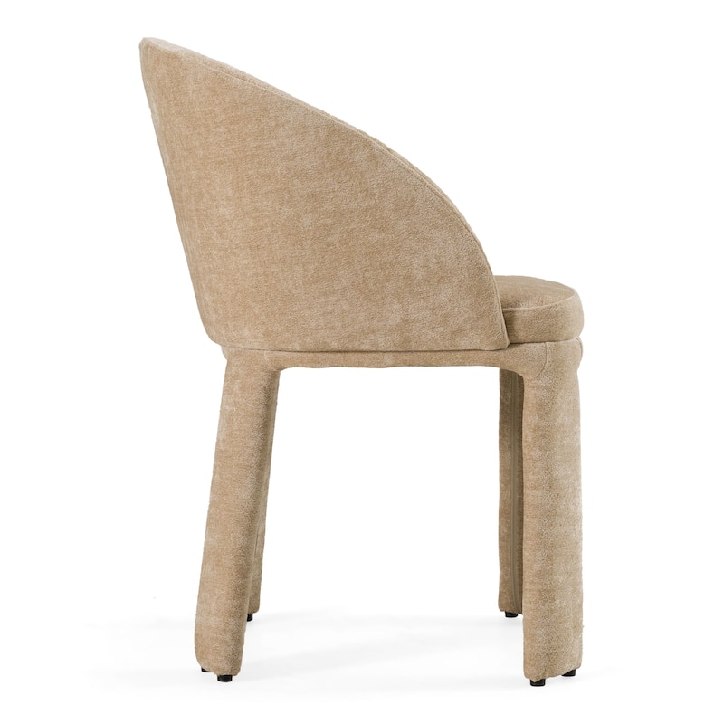 Modrest Sarkis Modern Beige Velvet Dining Chair