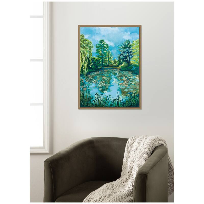 Kate and Laurel Botanical Garden by Lucia Gianello Framed Canvas Wall Art Print