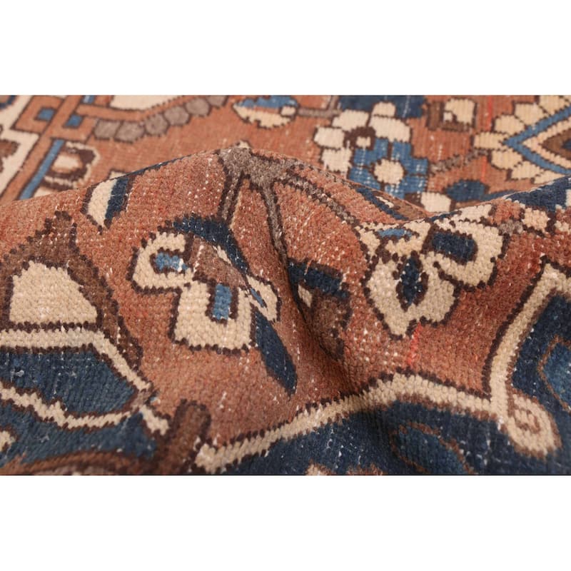 ECARPETGALLERY Hand-knotted Antalya Vintage Dark Copper Wool Rug - 6'7 x 10'3