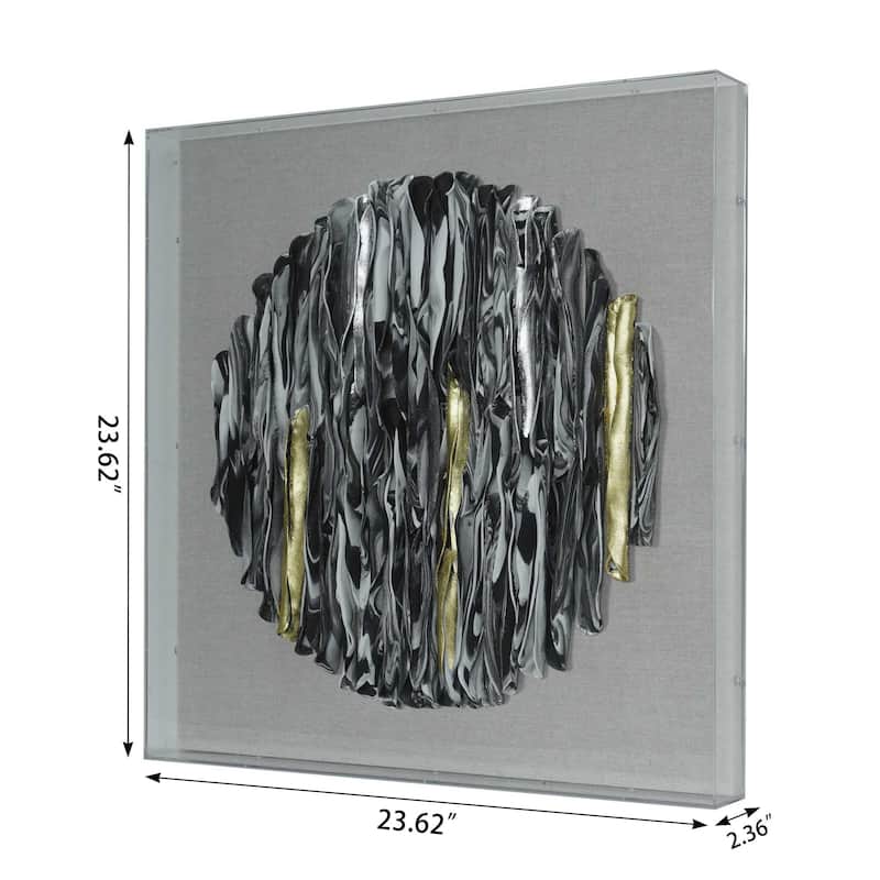 HUJI Monochrome Clay Rolls Shadow Box Wall Decor