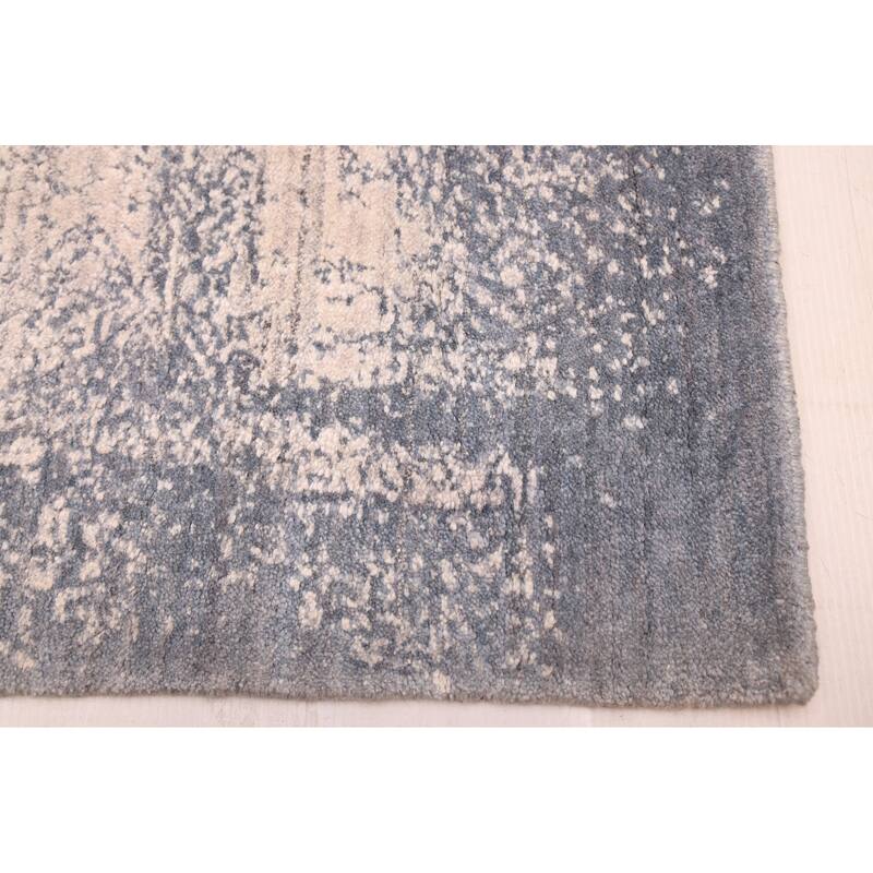 ECARPETGALLERY Hand Loomed Elysian Light Denim Blue Rug - 8'2 x 9'10