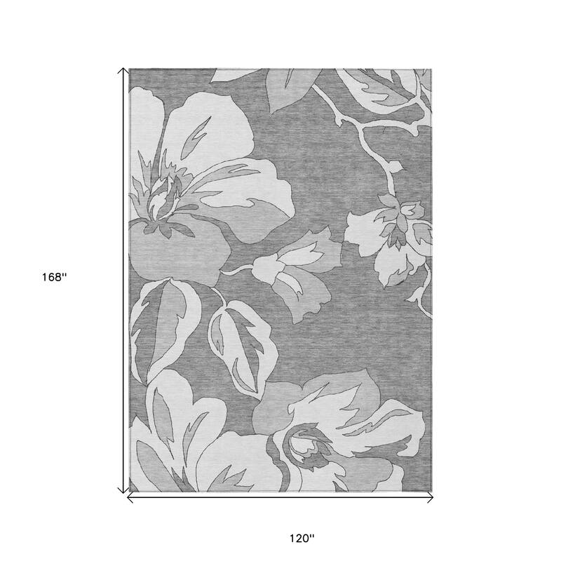 HomeRoots Floral Transitional Rectangle Outdoor Rug