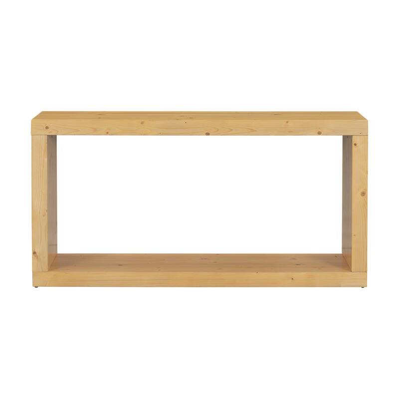 59.6" Entryway Table with Storage Shelf, Square Frame