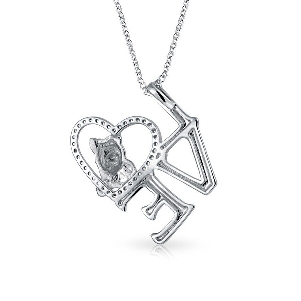 Love Heart Yorkie Puppy Pet Dog Necklace BFF CZ Gold Silver Tone Metal Necklace