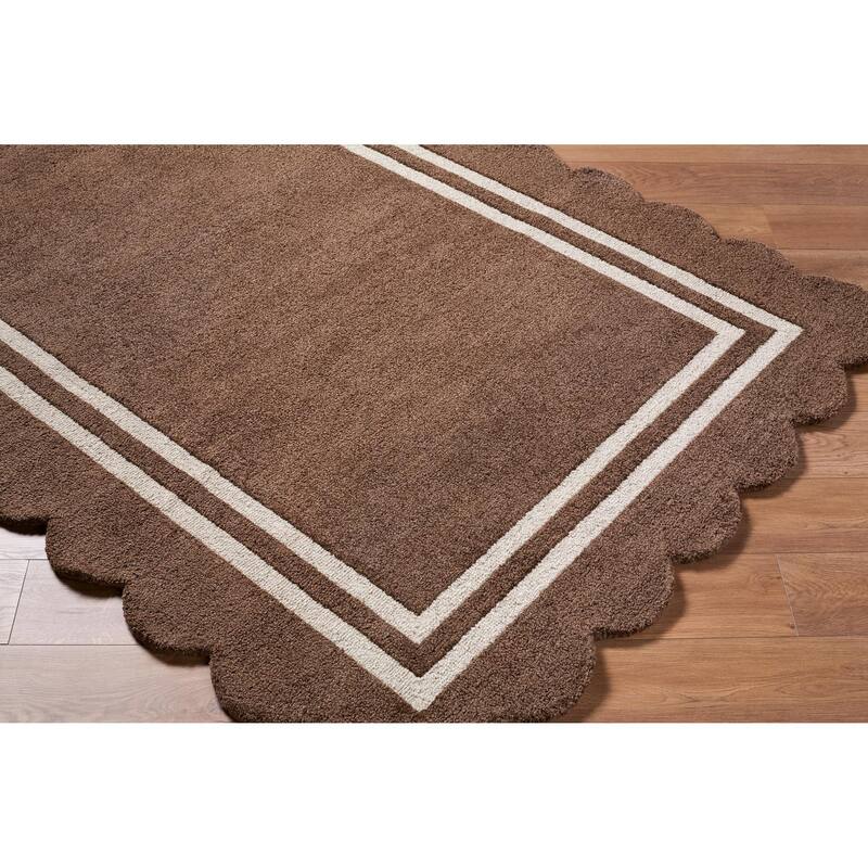 Livabliss Scalloped Modern & Contemporary Area Rug