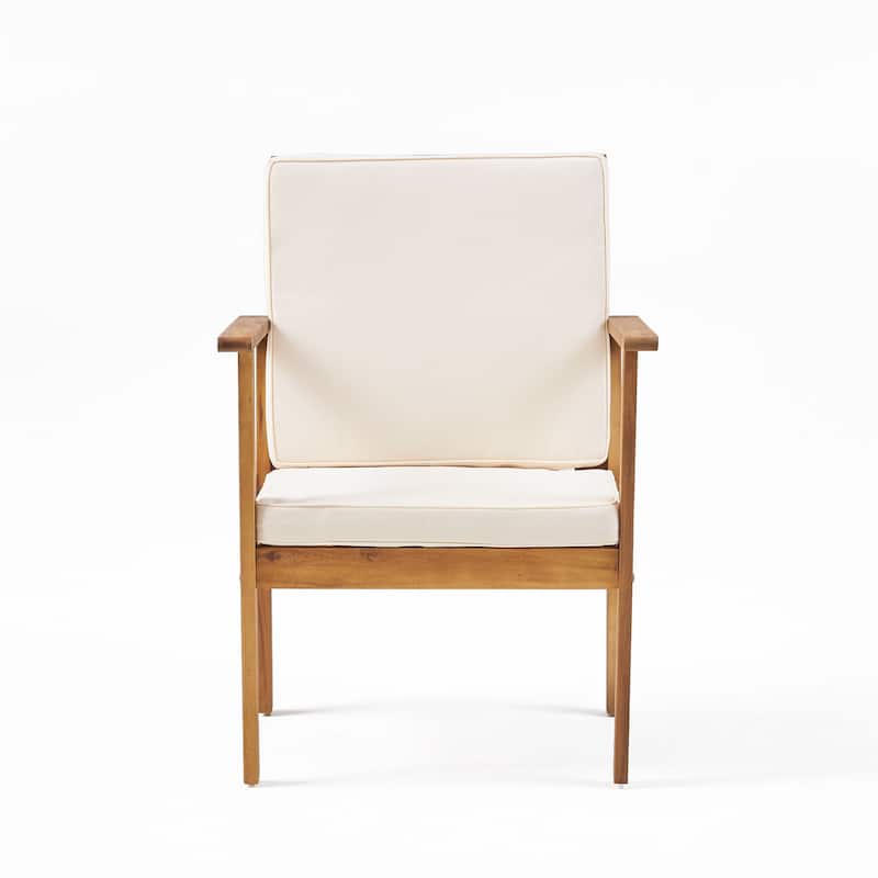 Acacia Wood Conversation Set, Seating Set w/ Slat Panel Design, Weather - Resistant for Gardens & Lawns